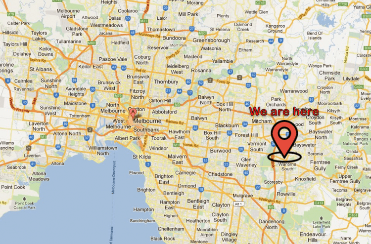 This is a map of where the Canine Services International training center is situated.